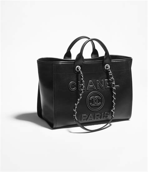 10218084 chanel bag|Large shopping bag, Calfskin & silver.